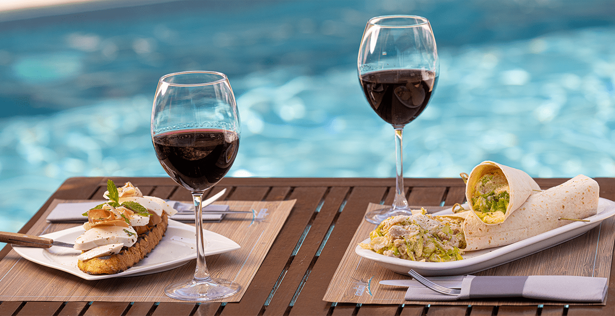 Dine by the pool